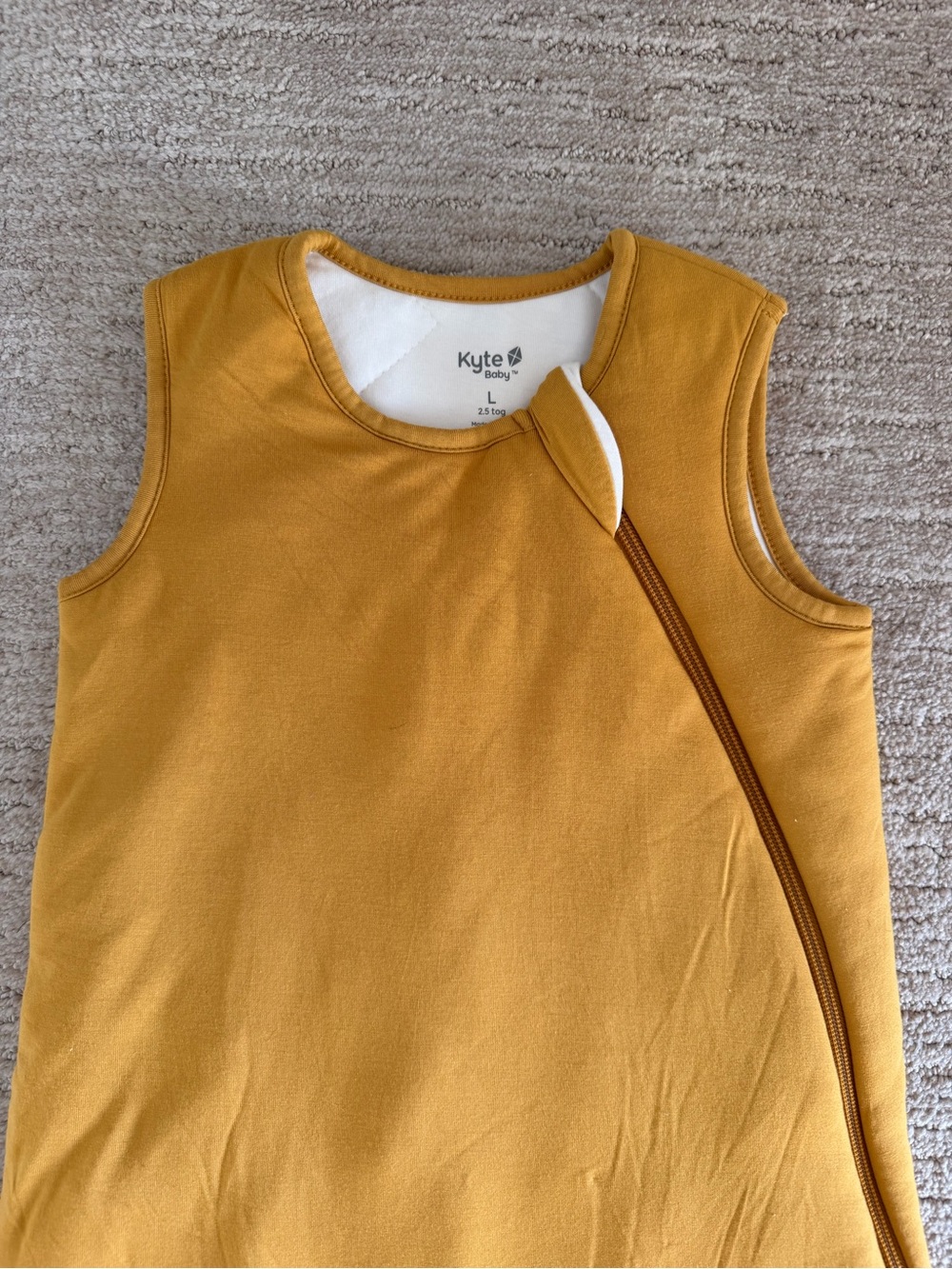NWOT Kyte Baby Sleep Sack mustard yellow L tog 2.5 - Picture 2 of 4